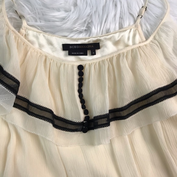 BCBGMaxazria Babydoll Silk Spaghetti Strap Dress - Picture 8 of 8